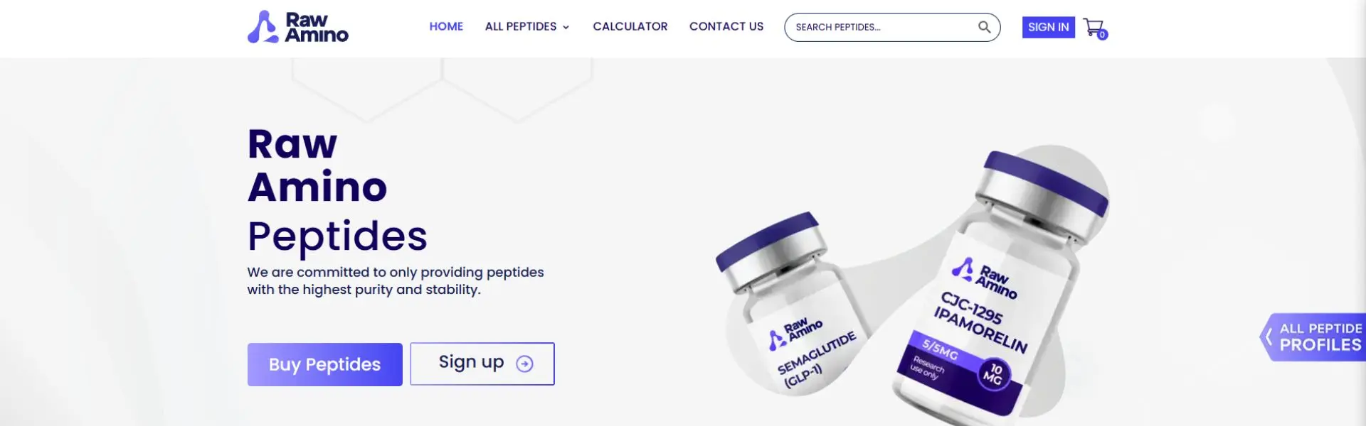Raw Amino storefront banner
