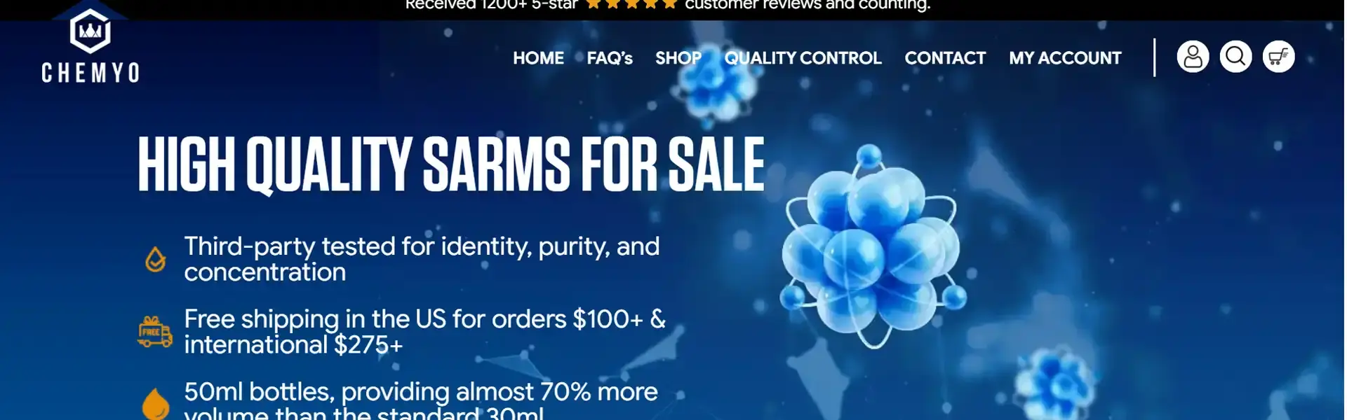 Chemyo storefront banner