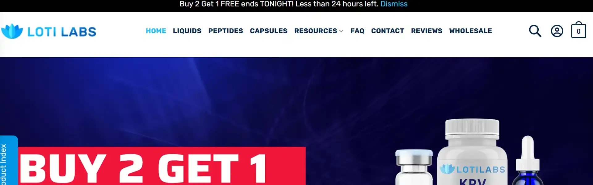 Loti Labs storefront banner