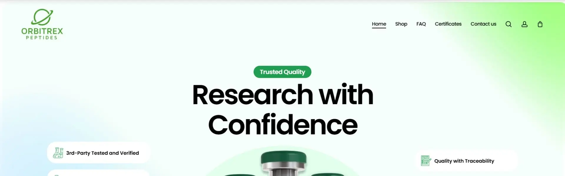 Orbitrex Peptides storefront banner