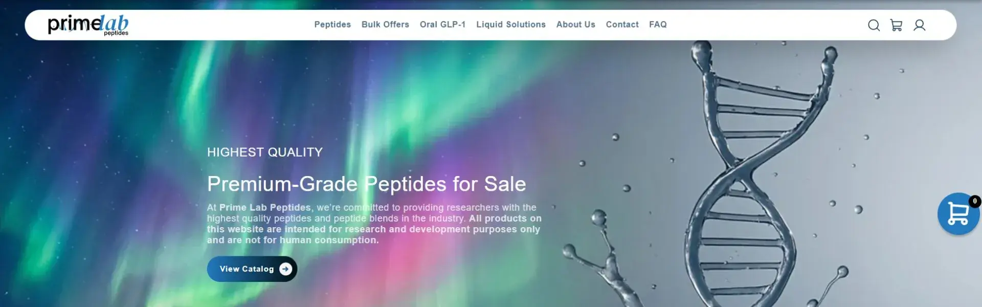 Prime Lab Peptides storefront banner