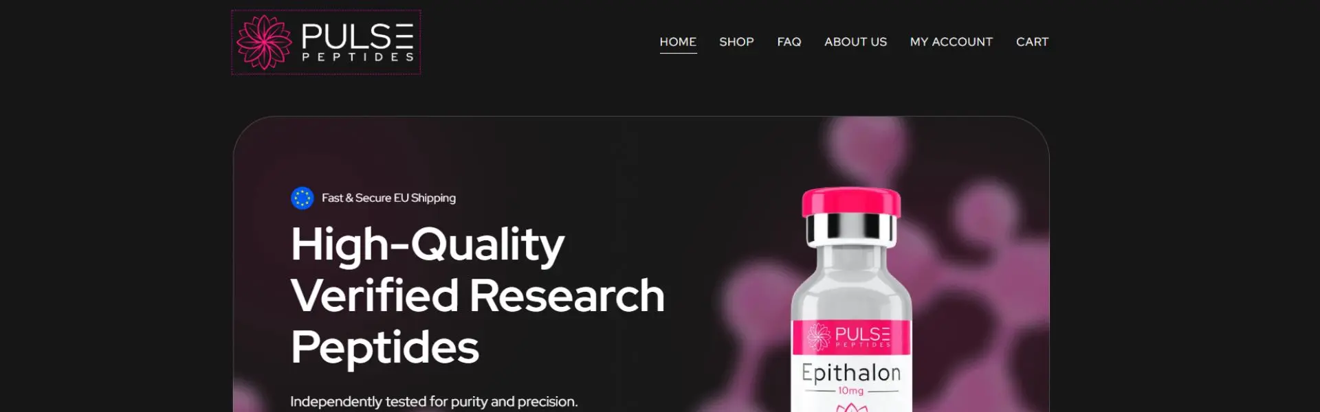 Pulse Peptides storefront banner