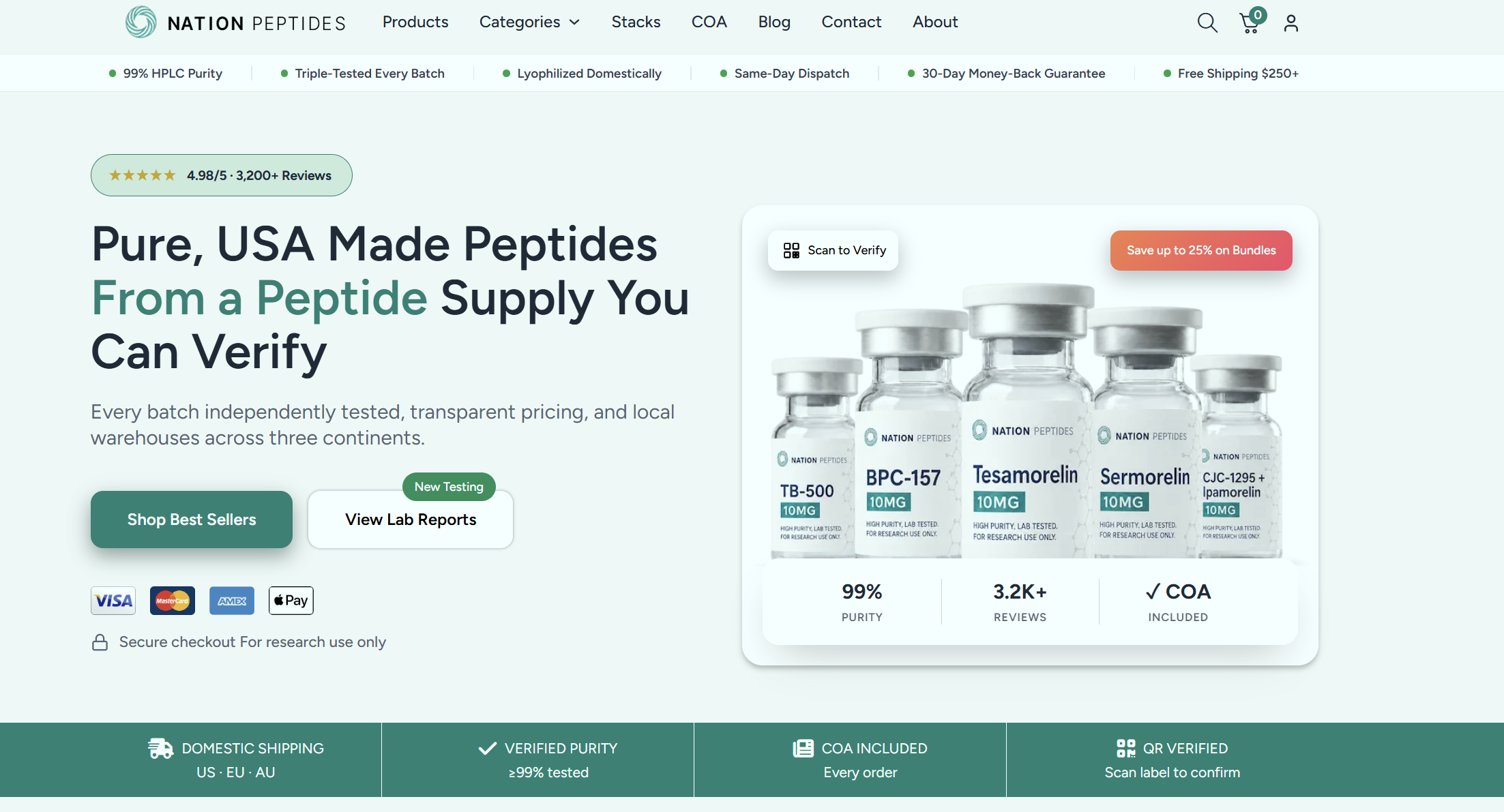 Nation Peptides storefront banner
