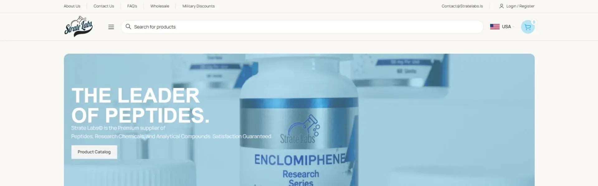 Strate Labs storefront banner